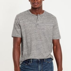 Michae - Heather Gray Crew Neck T-Shirt For Men